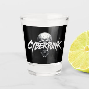 Cyberpunk Graffiti-Schädelglas Schnapsglas