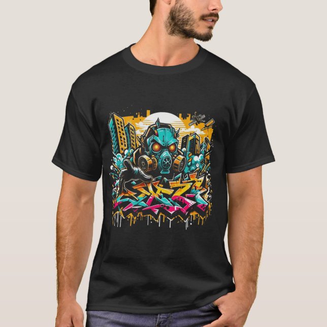 Cyberpunk Graffiti T-Shirt (Vorderseite)
