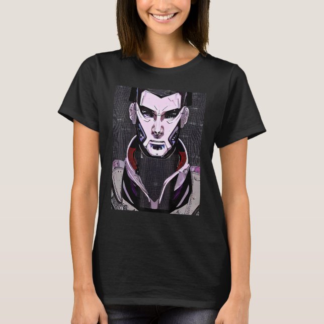 Cyberpunk Hacker Computer Geek design_1 T-Shirt (Vorderseite)
