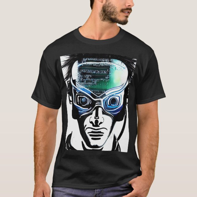 Cyberpunk Hacker Computer Geek design_8 T-Shirt (Vorderseite)