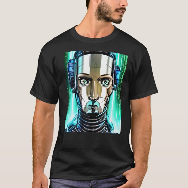 Cyberpunk Hacker Computer Geek Design Premium_3 T-Shirt (Vorderseite)