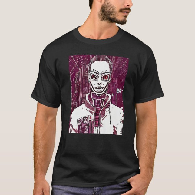 Cyberpunk Hacker Computer Geek Design Premium_8 T-Shirt (Vorderseite)
