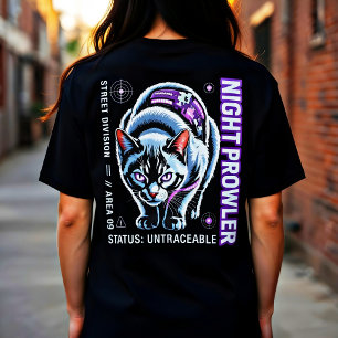 Cyberpunk-Katzen Streetwear-Geschenk für Gamer Tri-Blend Shirt