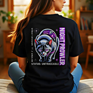 Cyberpunk-Katzenposter – Geschenk für den nächtlic T-Shirt