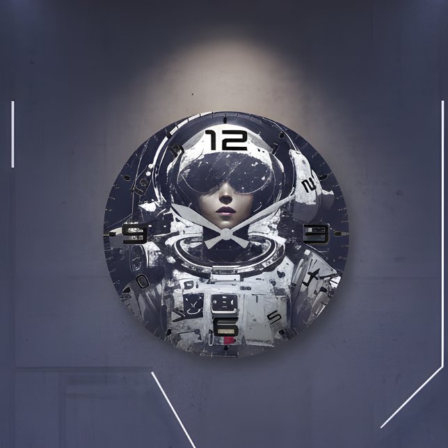 Cyberpunk Kosmischer Navigator Wanduhr (Von Creator hochgeladen)