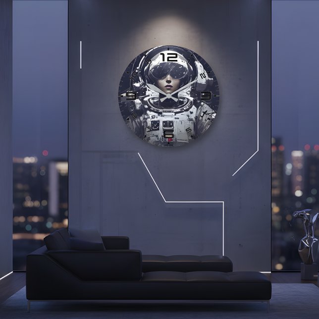 Cyberpunk Kosmischer Navigator Wanduhr (Von Creator hochgeladen)