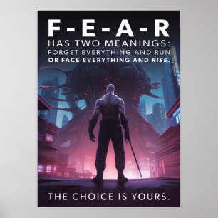 Cyberpunk - Krieger, Fitness, Workout, Erfolg Poster