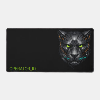 Cyberpunk Kybernetischer Panther Gamer Benutzerdef Schreibtischunterlage