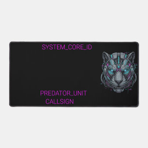 Cyberpunk Kybernetischer Panther Tech Schreibtisch Schreibtischunterlage