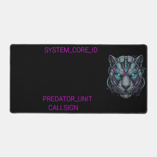Cyberpunk Kybernetischer Panther Tech Schreibtisch Schreibtischunterlage