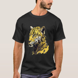 Cyberpunk Leopard Mechaniker Wilde Katze Gepard Ro T-Shirt