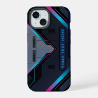 Cyberpunk-Mecha-Rüstung Neonblau Lila Benutzername