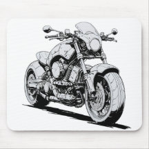 Cyberpunk-Motorradtinte Zeichnend Mousepad