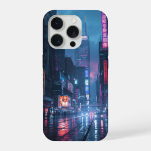 Cyberpunk Neon City Phone Case iPhone 15 Pro Hülle