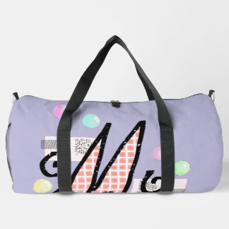 Cyberpunk-Neon-Gitter-Abstraktes Fluid Art Duffle Bag
