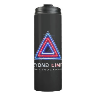 Cyberpunk-Neon-Glitch-Dreieck-Reisebecher Thermosbecher