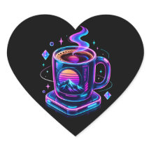 Cyberpunk-Neon-Kaffeetassen-Ästhetik-Rundum-Aufkle