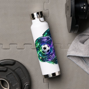 Cyberpunk-Neon-SciFi-Fußball Trinkflasche