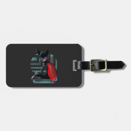 Cyberpunk Ninja Black Cat Gepäckanhänger