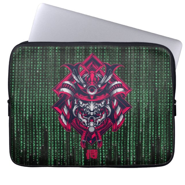 Cyberpunk Oni Matrix Laptop Sleeve (Vorderseite)