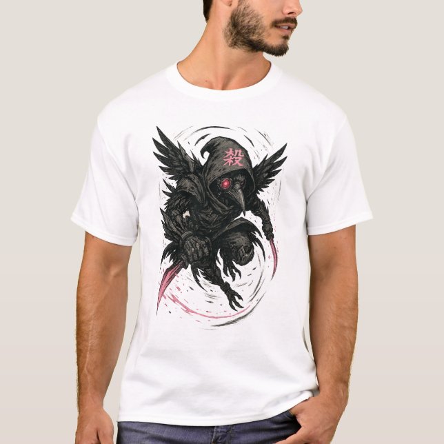 Cyberpunk Owl (Stealth) T-Shirt (Vorderseite)