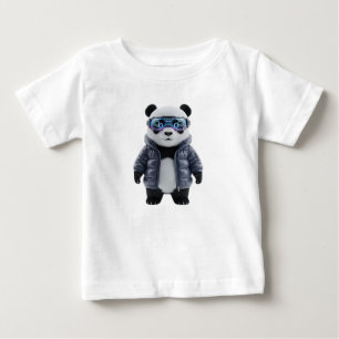Cyberpunk-Panda-Junges in Neon-Tokio Baby T-shirt