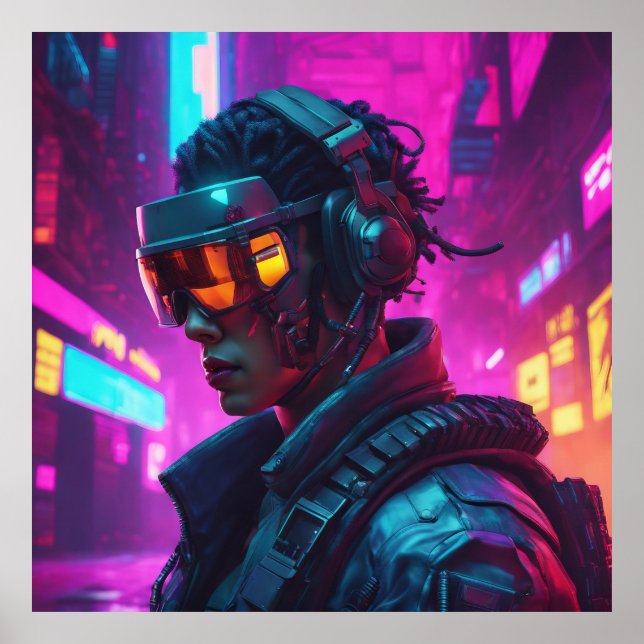 Cyberpunk-Poster Poster (Vorne)