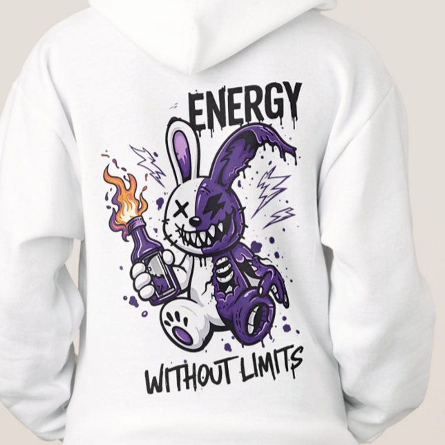 Cyberpunk Rabbit Graphic - Energy Without Limits S Hoodie (Cyberpunk Rabbit Graphic hoodie )