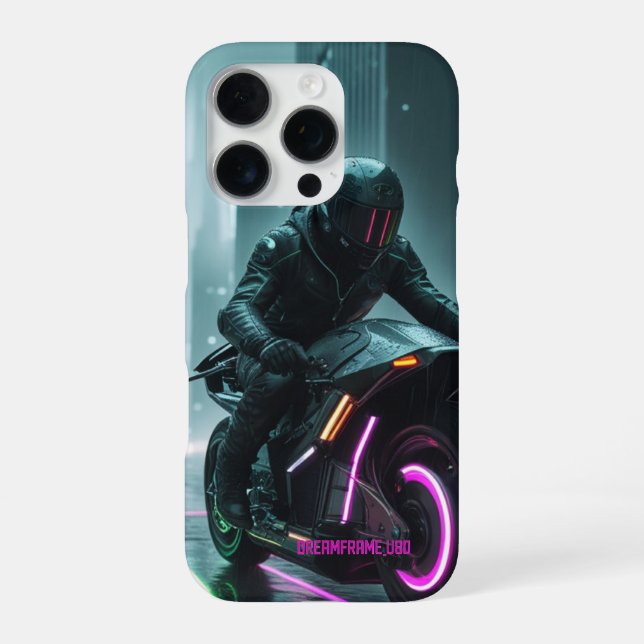 Cyberpunk / Retro-Ästhetik-Design iPhone 16 Pro Hülle (Rückseite)