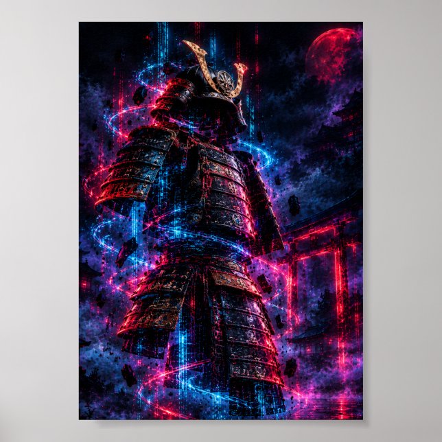 Cyberpunk Samurai Armor Poster (Vorne)