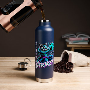 Cyberpunk-Samurai-Stürmer für Gamer und Athleten Trinkflasche