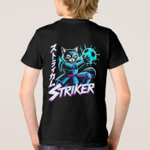 Cyberpunk-Samurai-Stürmer-Katze für Gamer & Fußbal