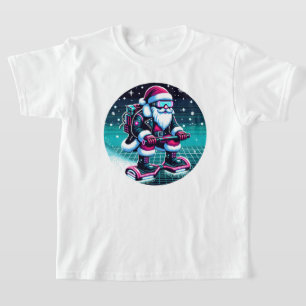 Cyberpunk Santa Claus - 8 Bit Futuristischer Urlau T-Shirt