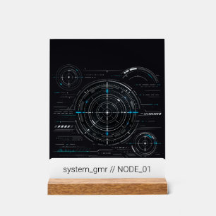 Cyberpunk-Sci-Fi-HUD-Tech-Acryl-Tischplatte Acrylschild