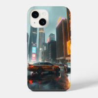 Cyberpunk Skycrapper City Cars