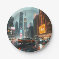 Cyberpunk Skycrapper City Cars