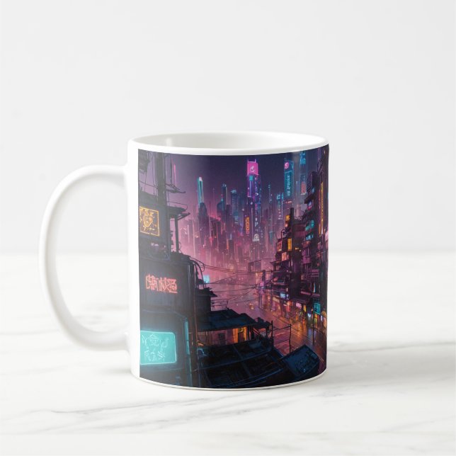 Cyberpunk-Themed-Tasse Kaffeetasse (Links)