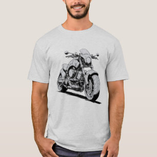 Cyberpunk-Tinte Zeichn eines futuristischen Motorr T-Shirt