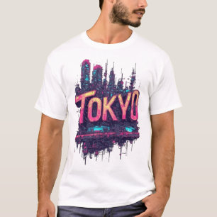 Cyberpunk Tokio Future City Ästhetik Streetwear T T-Shirt