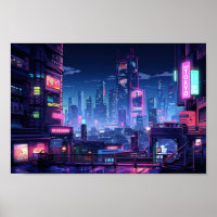 Cyberpunk Tokyo Rooftop City