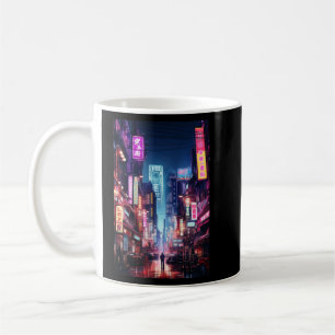 Cyberpunk Tokyo Street Neon Light Kaffeetasse