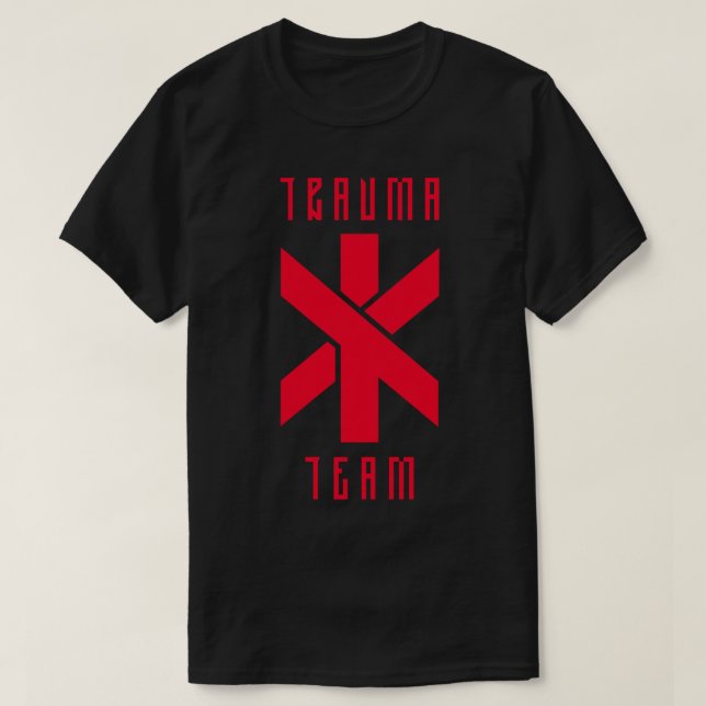 Cyberpunk Trauma Team Sticker T-Shirt (Design vorne)