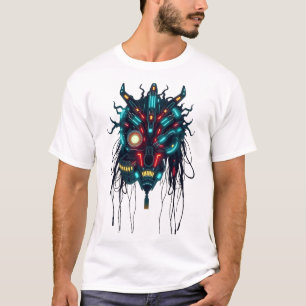Cyberpunk Tribal Face Art T - Shirt