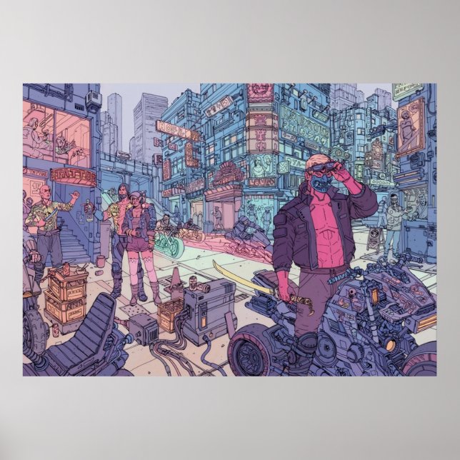 Cyberpunk Tyger Claws Gang Poster (Vorne)
