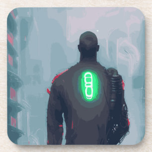 Cyberpunk-Untersetzer aus hartem Kunststoff Getränkeuntersetzer