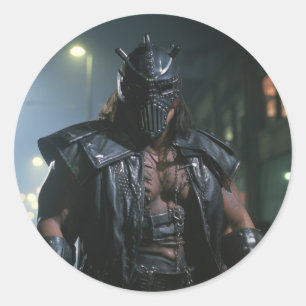 Cyberpunk Villain Runder Aufkleber