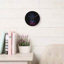 Cyberpunk VR Gamer Wall Uhr | Neon Gaming Room D