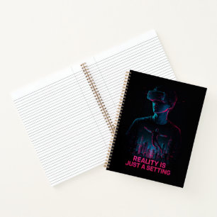 Cyberpunk VR Realität Einstell Spiralblock Notizbuch