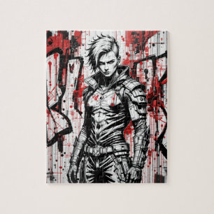 Cyberpunk Warrior Graffiti - Puzzle