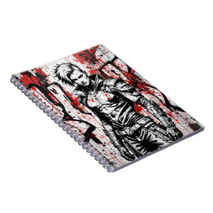 Cyberpunk Warrior Graffiti - Spiral Notebook Notizblock
